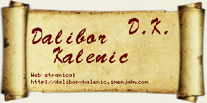 Dalibor Kalenić vizit kartica